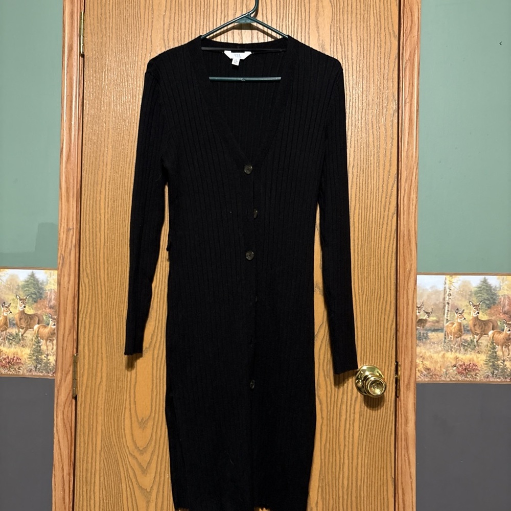 Time and Tru Black Long Sleeve Knit Dress